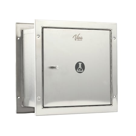Viva Comfort Pass-Thru Storage Medicine Cabinet with Double Access Doors without Mirror.  Stainless Steel ADI960-01-MK